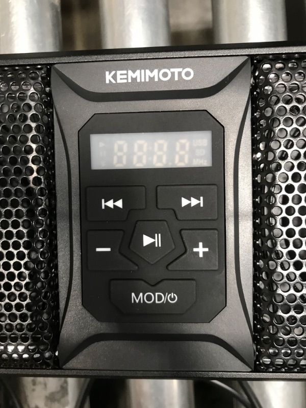 Photo 3 of **LOOSE HARDWARE **kemimoto 26 Inch RGB UTV Sound Bar Waterproof Bluetooth w/Multicolor Lights 500W SXS Speakers X3 Soundbar Wireless Sound System 1.75''-2.25'' Roll Bar for UTV ATV Golf Cart Marine Boat Jeeps 26 Inches Wide