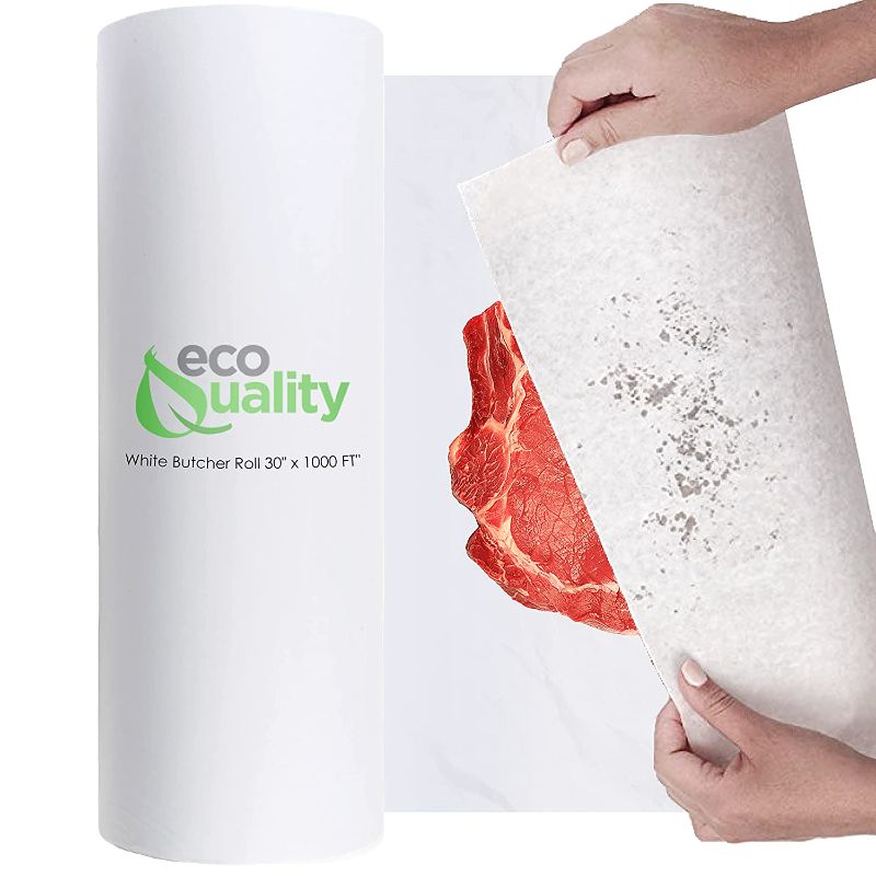Photo 1 of **MINOR SHIPPING DAMAGE**Butcher Paper 30 inch x 1000 ft - Roll for Butcher , Freezer Paper Great for Restaurants, Food Service, Wrapping Paper, Meat Paper, Freezer Roll, Butcher Roll Uncoated and Unwaxed EcoQuality (1)
