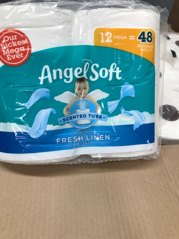 Photo 3 of Angel Soft® Toilet Paper with Fresh Linen Scent, 48 Mega Rolls = 192 Regular Rolls, 2-Ply Bath Tissue