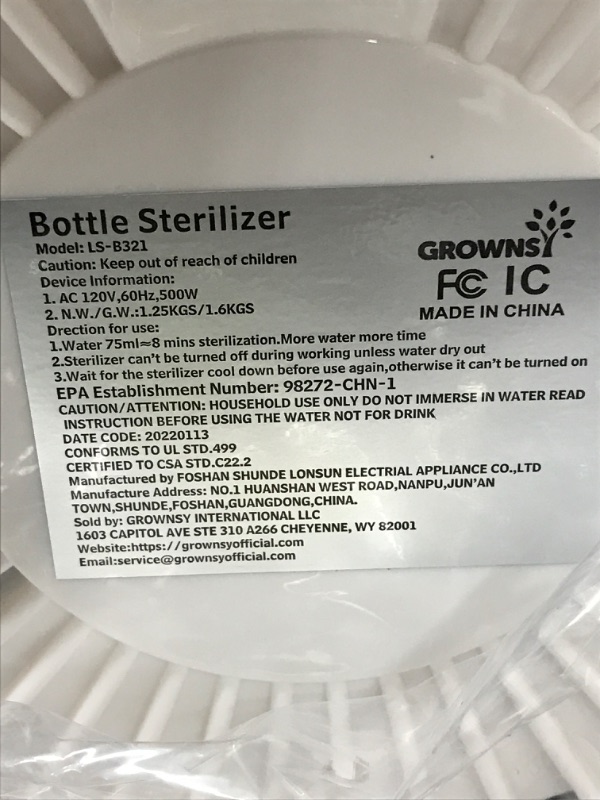 Photo 4 of Baby Bottle Sterili-zer, Bottle Steam Sterili-zer for Baby Bottles Pacifiers Breast Pumps Large Capacity and 99.99% Cleaned in 8 Mins