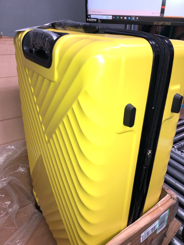 Photo 3 of *complete set** SunnyTour Luggage Sets Expandable ABS + PC Hardside Spinner Suitcase Sets 3 Piece with TSA Lock Double Wheels, Yellow