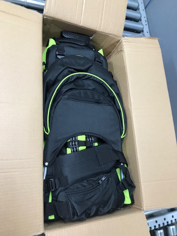 Photo 1 of ClevrPlus Deluxe Outdoor Child Backpack Baby Carrier Light Outdoor Hiking, Green