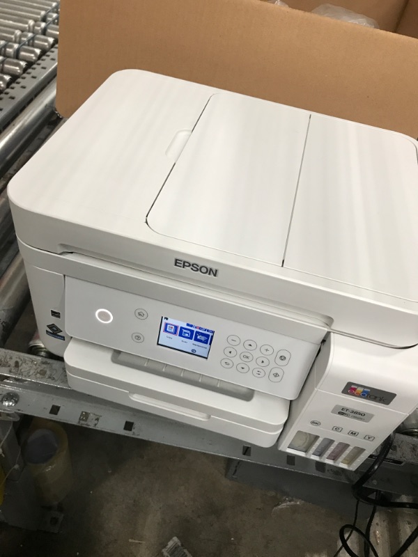 Photo 2 of ITEM IS BROKEN NON FUNCTIONAL****SOLD FOR PARTS****
Epson EcoTank ET-3850 Wireless Color All-in-One Cartridge-Free Supertank Printer with Scanner, Copier, ADF and Ethernet 