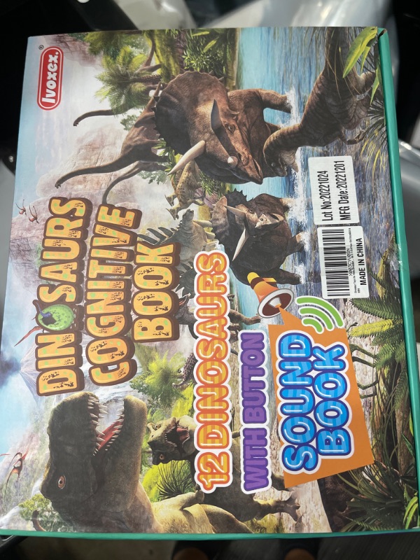 Photo 2 of Dinosaur Toys for Kids,Dinosaur Sound Book with Pack of 12 Toy Dinosaurs Figures,Realistic Roars,Interactive Perfect for Kids Dinosaurs Educational Toys,Dinosaur Books for 3 4 5 6Year Old Boys&Girls