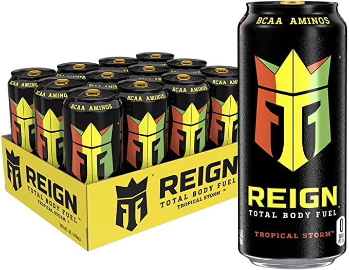 Photo 1 of **EXPIRES 09/2024** REIGN Total Body Fuel, Tropical Storm, Fitness & Performance Drink, 16 Fl Oz (Pack of 12)
