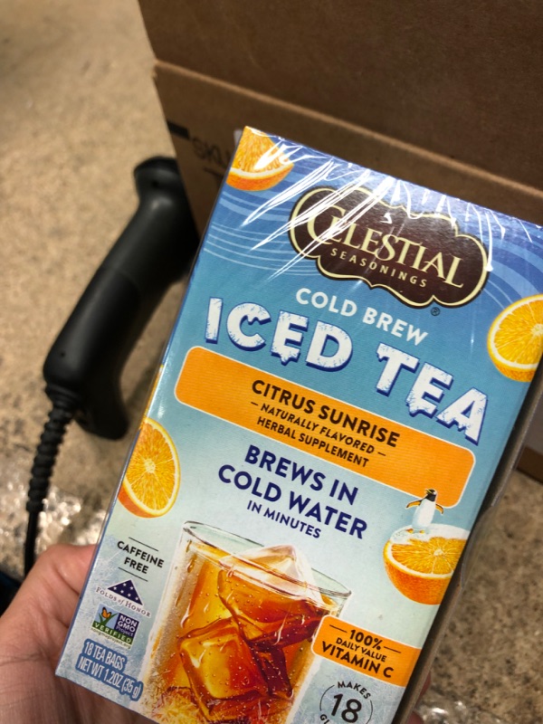 Photo 2 of **EXPIRES MAR 11/2023** Celestial Seasonings Cold Brew Iced Tea, Citrus Sunrise, Caffeine Free, 18 Tea Bags (Pack of 6)
