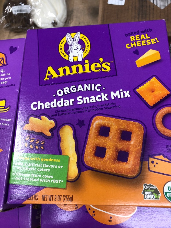 Photo 3 of **EXPIRES MARCH2023** Annie's Organic Cheddar Snack Mix -- 9 oz
SET OF 5
