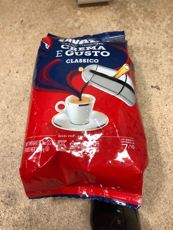 Photo 2 of **EXPIRES 06/30/2023** Lavazza Crema E Gusto Whole Bean Coffee 1 kg Bag, Authentic Italian, Blended and roasted in Italy, Full-bodied, creamy dark roast with spices notes
