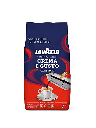 Photo 1 of **EXPIRES 06/30/2023** Lavazza Crema E Gusto Whole Bean Coffee 1 kg Bag, Authentic Italian, Blended and roasted in Italy, Full-bodied, creamy dark roast with spices notes