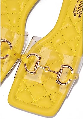 Photo 2 of 
Visit the Cape Robbin Store
Cape Robbin Lyons Sandals Slides for Women, Clear Womens Mules Slip On Shoes with Links size 8