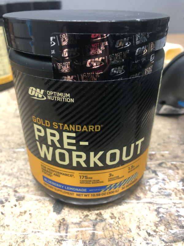 Photo 2 of ***EXP 03/2024***Optimum Nutrition Gold Standard Pre-Workout, Vitamin D for Immune Support, with Creatine, Beta-Alanine, and Caffeine for Energy, Keto Friendly, Blueberry Lemonade, 30 Servings (Packaging May Vary)