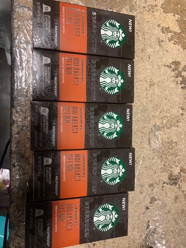 Photo 4 of ***EXP 09/16/2022*** Starbucks by Nespresso Medium Roast Breakfast Blend Coffee (50-count single serve capsules, compatible with Nespresso Original Line System)