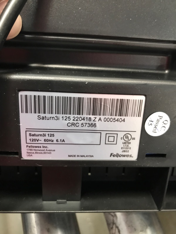 Photo 1 of Fellowes Saturn 3i 125 Thermal Laminator Machine with Self-Adhesive Laminating Pouch Starter Kit, 12.5 inch (5736606) 12.5 Inch Laminator