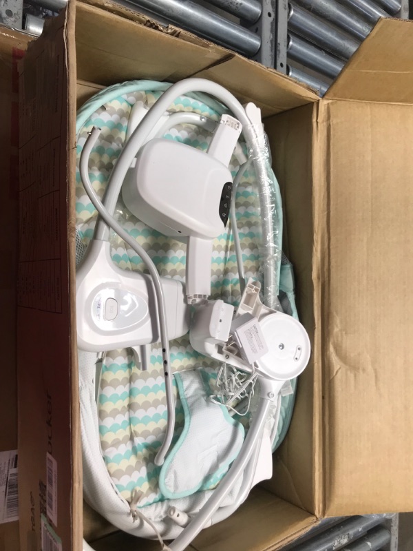 Photo 3 of ***MISSING PARTS***Vannetgo 3-in-1 Baby Bouncers, Can sit and Lie Down, Brilliant Bouncer,Rocking Bouncer, Soothing Vibration, 3rd Gear Adjustment, Suitable for Babies Boys/Babies Girls/Newborns Baby Light Blue