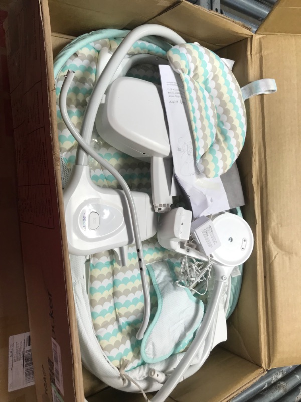 Photo 2 of ***MISSING PARTS***Vannetgo 3-in-1 Baby Bouncers, Can sit and Lie Down, Brilliant Bouncer,Rocking Bouncer, Soothing Vibration, 3rd Gear Adjustment, Suitable for Babies Boys/Babies Girls/Newborns Baby Light Blue