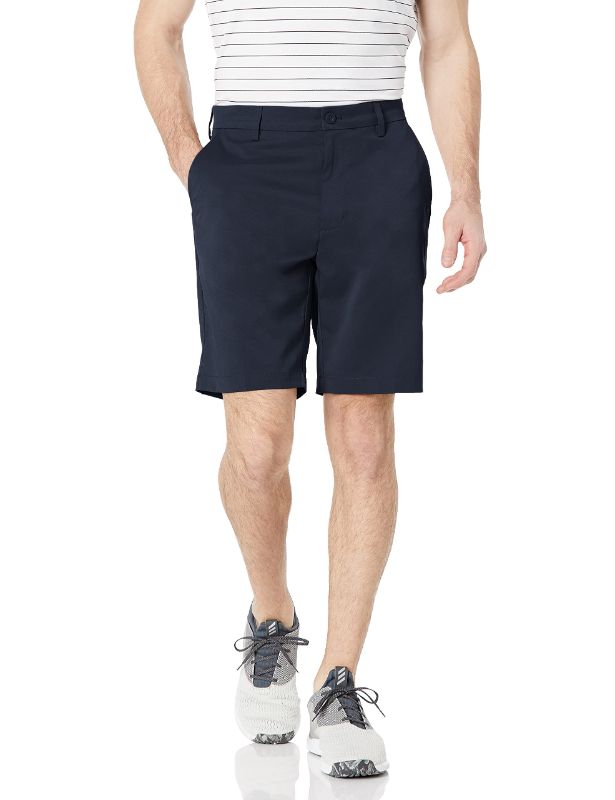 Photo 1 of Amazon Essentials Men's Classic-Fit Stretch Golf Short (Available in Big & Tall) Polyester Blend Navy size 32