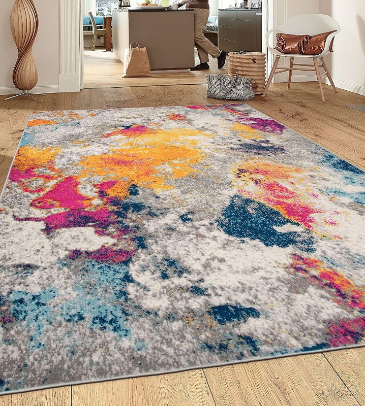 Photo 1 of ***SIMILAR TO ITEM*** Rugshop Sky Collection Modern Abstract Area Rug 5' x 7' Multi
