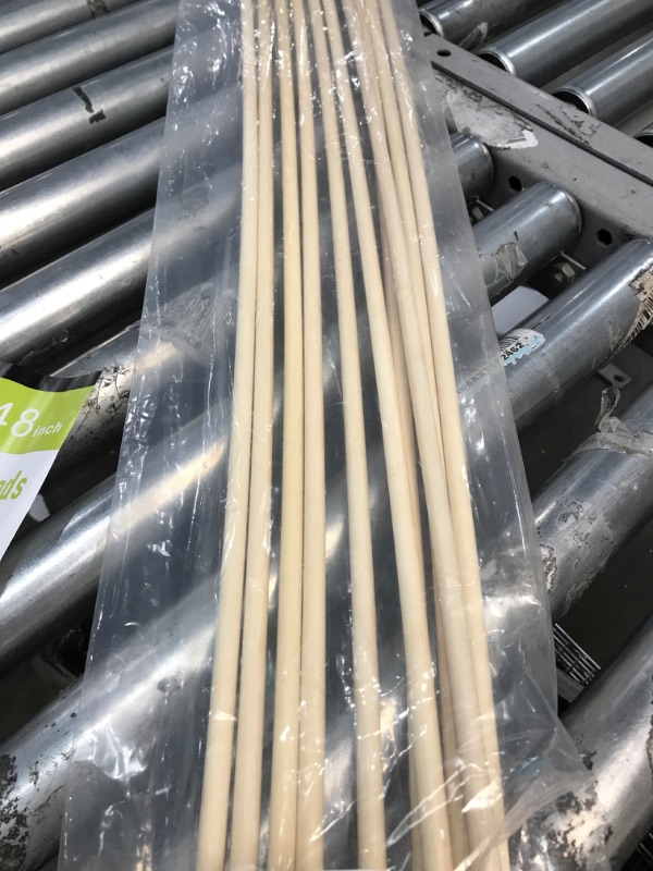 Photo 2 of 10PCS Dowel Rods Wood Sticks Wooden Dowel Rods - 3/8 x 48 Inch Unfinished Bamboo Sticks - for Crafts and DIYers
