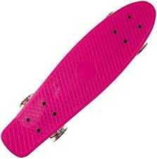 Photo 1 of Child Mini Skateboard 22 inch Complete Cruiser Retro Plastic Skateboard for Kids Teens Adults All-in-One Skate Tool Outdoor (Color : Pink)
