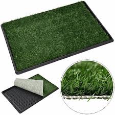 Photo 1 of 20 in. x 30 in. Puppy Potty Training Artificial Grass Mat
