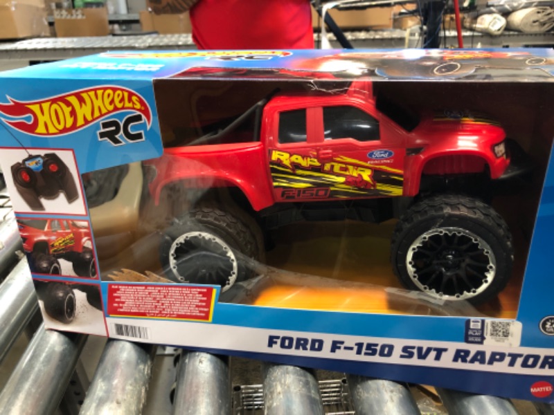 Photo 2 of ?Hot Wheels Remote Control Truck, Red Ford F-150 RC Vehicle With Full-Function Remote Control, Large Wheels & High-Performance Engine, 2.4 GHz With Range of 65 Feet HW FORD TRUCK RC