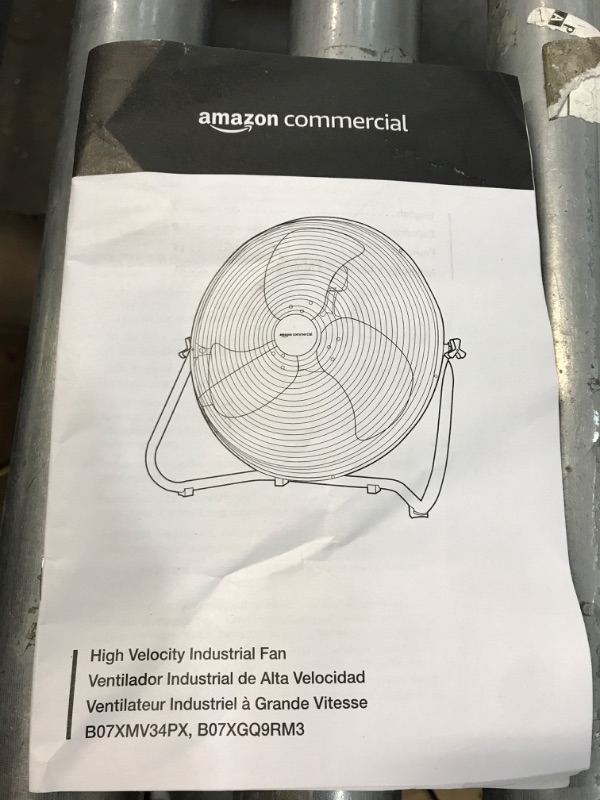 Photo 3 of "FOR PARTS ONLY, NOT FUNCTIONAL" AmazonCommercial 20" High Velocity Industrial Fan, Black,