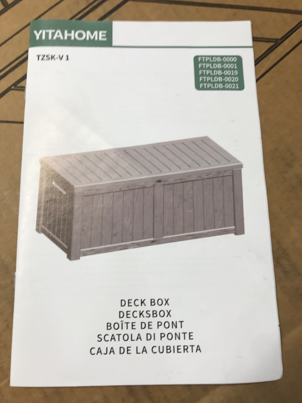 Photo 5 of YITAHOME XXL 230 Gallon Large Outdoor Storage Deck Box for Patio Furniture, Outdoor Cushions, Garden Tools and Sports/Pools Equipment, Weather Resistant Resin, Lockable (Black) 230 Gallon Black