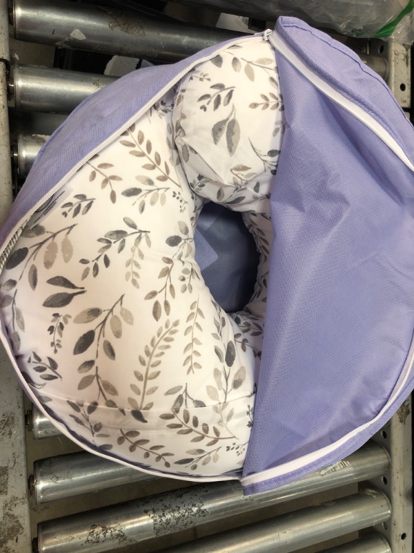 Photo 2 of Boppy Original Nursing Support, FKA Boppy Nursing Pillow, Gray Taupe Leaves, Ergonomic Breastfeeding, Bottle Feeding, and Bonding, Firm Hypoallergenic Fiber...
