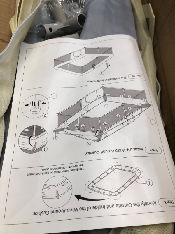 Photo 3 of Baby Playpen 71" X 59" , PALOPALO Extra Large Baby Playard, Playpens for Babies and Toddlers, Sturdy Safety Play Yard with One-Piece Cushioned, Non-Toxic, See-Through, Ideal for a Safe Playdate… 71*59"