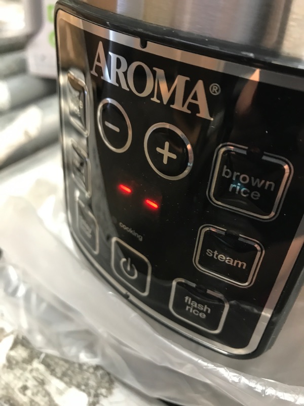Photo 1 of Aroma Housewares ARC-914SBD Digital Cool-Touch Rice Grain Cooker and Food Steamer, Stainless, Silver, 4-Cup (Uncooked) / 8-Cup (Cooked) Basic
