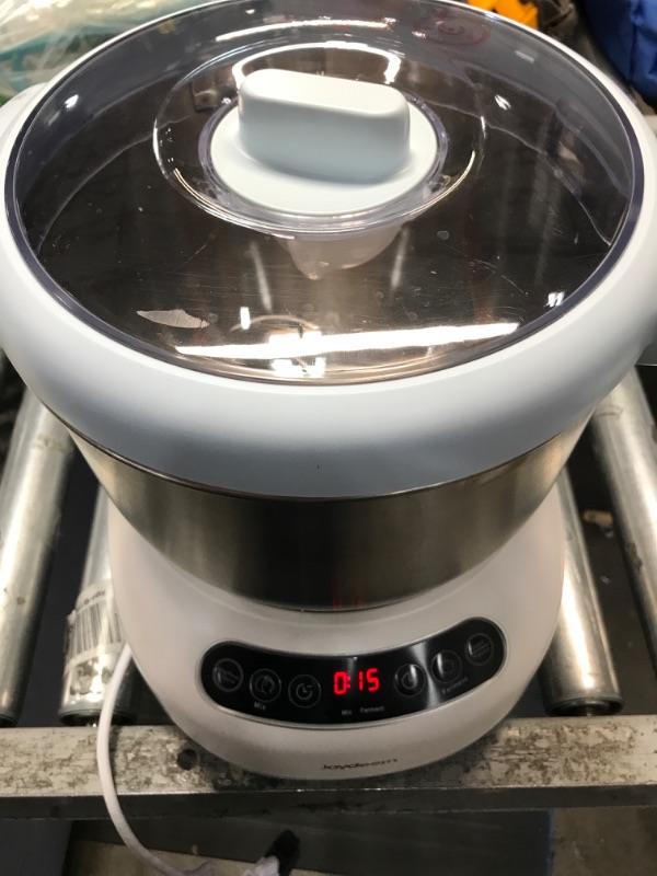 Photo 2 of Joydeem Electric Dough Maker with Ferment Function, Microcomputer Timing, Face-up Touch Panel, 6.6Qt, 304 Stainless Steel, JD-HMJ7L