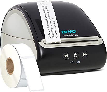 Photo 1 of **USED**
DYMO LabelWriter 5XL Direct Thermal Monochrome Wired Label Printer, Black - USB and Ethernet Connectivity, 62 Labels Per Minute, 300 dpi, 4.16" Print Width, 4 x 6 
(LABELS NOT INCLUDED)