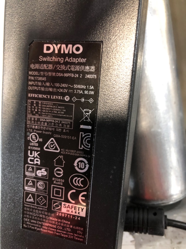 Photo 7 of **USED**
DYMO LabelWriter 5XL Direct Thermal Monochrome Wired Label Printer, Black - USB and Ethernet Connectivity, 62 Labels Per Minute, 300 dpi, 4.16" Print Width, 4 x 6 
(LABELS NOT INCLUDED)