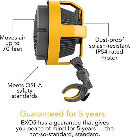 Photo 1 of Vornado EXO5 Heavy-Duty Shop Air Circulator Fan Yellow
**MISSING CLIP**