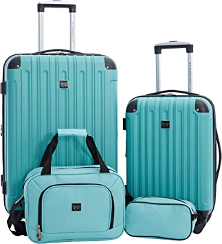 Photo 1 of **USED**
Travelers Club Midtown Hardside Luggage Travel, Emerald, 4-Piece Set
