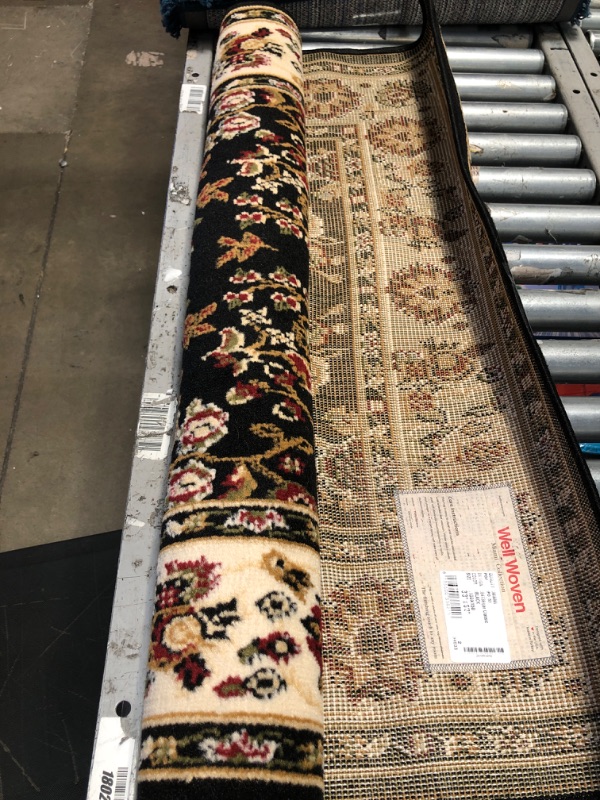 Photo 1 of SAFAVIEH Lyndhurst Collection 2'3" x 8' Black/Ivory LNH555 Traditional Oriental Non-Shedding Living Room Entryway Foyer Hallway Bedroom Runner Rug
