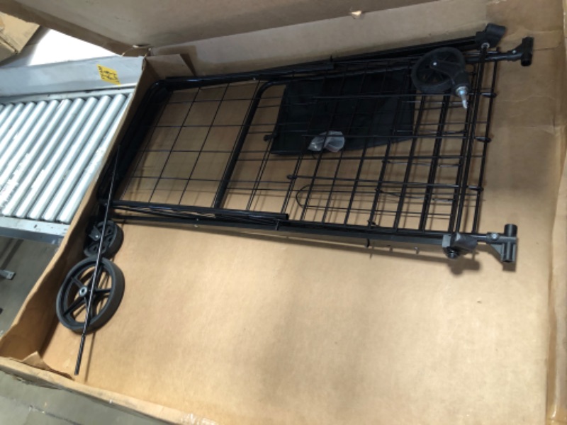 Photo 2 of *MISSING A WHEEL* HABUTWAY Folding Shopping Cart with Wheels 360 Degree Rolling Swivel Grocery Cart with Removable Oxford Cloth Liner Compact Utility Cart for Groceries Luggage Laundry,220lb Capacity
