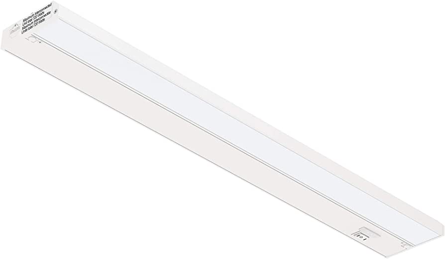 Photo 1 of GETINLIGHT 3 Color Levels Dimmable LED Under Cabinet Lighting with ETL Listed, 24-inch, Warm White (2700K), Soft White (3000K), Bright White (4000K), White Finished, IN-0210-3