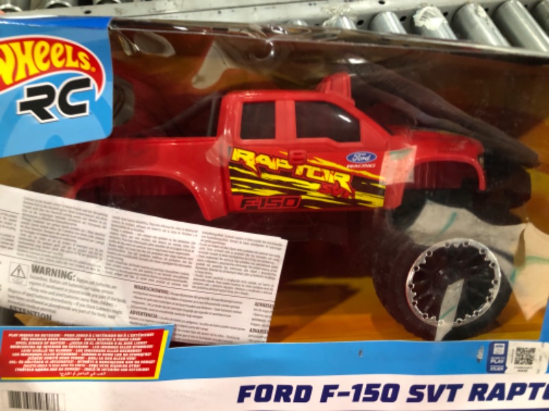 Photo 2 of ?Hot Wheels Remote Control Truck, Red Ford F-150 RC Vehicle With Full-Function Remote Control, Large Wheels & High-Performance Engine, 2.4 GHz With Range of 65 Feet HW FORD TRUCK RC