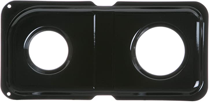 Photo 1 of GE WB34K10009 Genuine OEM Porcelain Double Drip Pan (Black) for GE Gas Ranges