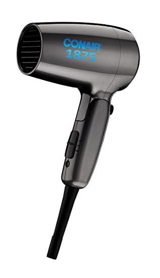 Photo 1 of Conair Travel Hair Dryer with Dual Voltage, 1875W Compact Hair Dryer with Folding Handle, Travel Blow Dryer