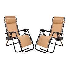Photo 1 of **MINOR TEAR & WEAR**Elevon Adjustable Zero Gravity Lounge Chair Recliners for Patio 2-Pack Beige