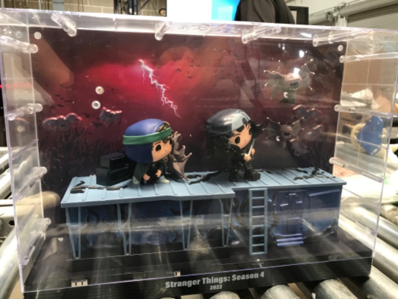 Photo 3 of **ONE DEMOBAT BROKEN**Funko Pop! Moments Deluxe: Stranger Things - Phase Three, Dustin, Eddie, Demobats