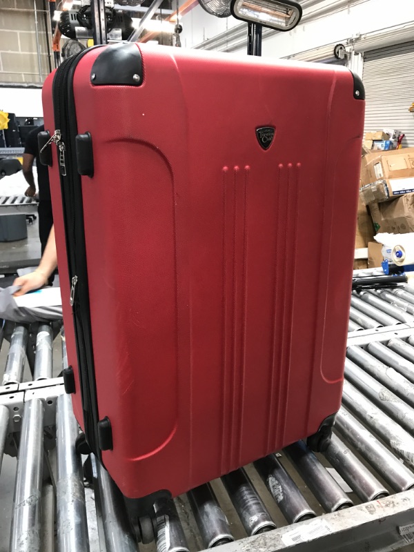 Photo 3 of **MINOR TEAR & WEAR**Travelers Club Chicago Hardside Expandable Spinner Luggages, Red, 5 Piece Set
