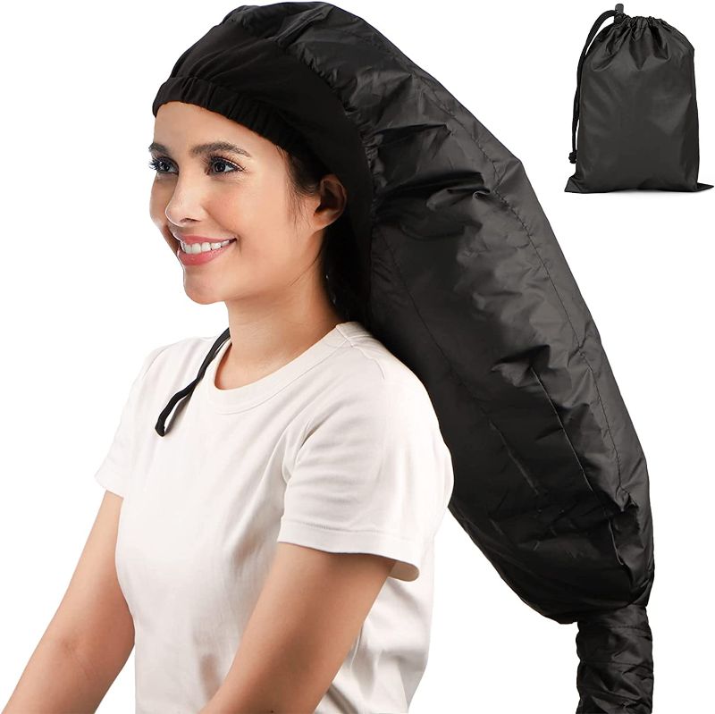 Photo 1 of **MISSING CARRYING BAG, MINOR TEAR & WEAR**Bonnet Hooded Hair Dryer Attachment, Segbeauty Extra Large Adjustable Deep Conditioning Cap, Upgraded Drying Heat Cap with Elastic Strap for Natural Curly Textured Hair Care, Fast Drying, Styling
