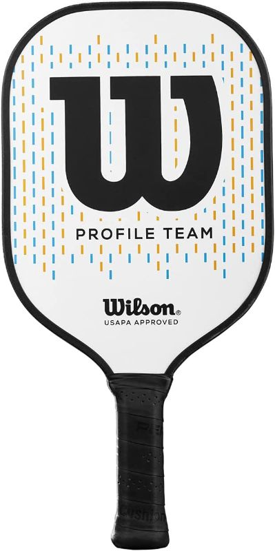 Photo 1 of **MINOR TEAR & WEAR**WILSON Sporting Goods Profile Team Pickleball Paddle - White/Multi
