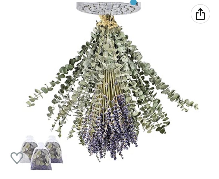 Photo 1 of 120 pcs Large Dried Eucalyptus with Lavender , 100% Natural Dried Eucalyptus Lavender, Eucalyptus Branches Lavender for Shower, Decor(17'' Tall)