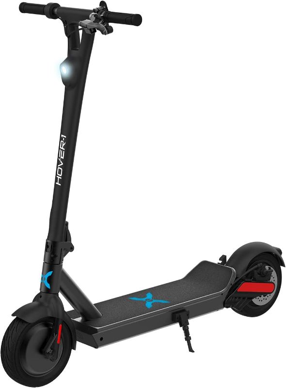 Photo 1 of Hover-1 Renegade Electric Scooter, 18MPH, 33 Mile Range, Dual 450W Motors, 7HR Charge, LCD Display, 10 Inch High-Grip Tires, 264LB Max Weight, Black