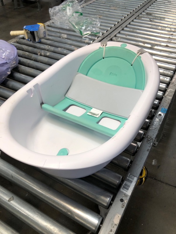 Photo 2 of Frida Baby 4-in-1 Grow-with-Me Bath Tub| Transforms Infant Bathtub to Toddler Bath Seat with Backrest for Assisted Sitting in Tub