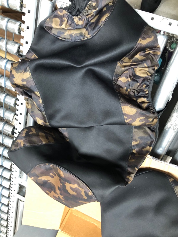 Photo 2 of BDK Waterproof Camo Seat Covers for Car Truck Van SUV, 2 Pack – Two-Tone Black & Camouflage Car Seat Covers, Durable Neoprene Seat Protectors, Sideless Design Compatible with Armrests and Airbags Wateproof Front Seat Covers